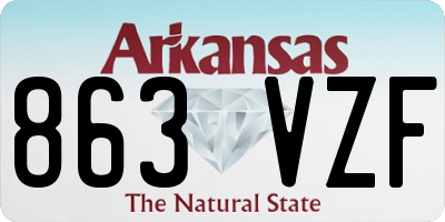 AR license plate 863VZF