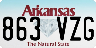 AR license plate 863VZG
