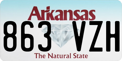 AR license plate 863VZH