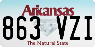 AR license plate 863VZI