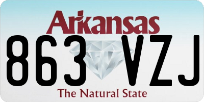 AR license plate 863VZJ