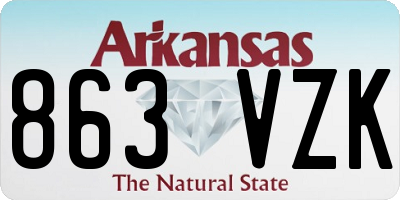 AR license plate 863VZK