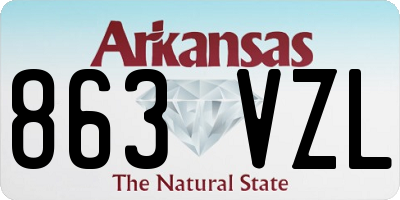 AR license plate 863VZL