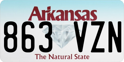AR license plate 863VZN