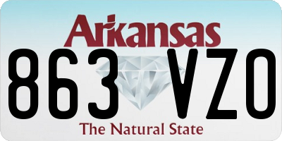 AR license plate 863VZO