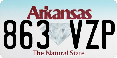 AR license plate 863VZP
