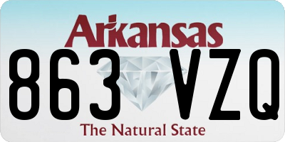 AR license plate 863VZQ