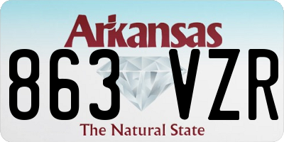 AR license plate 863VZR
