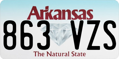 AR license plate 863VZS