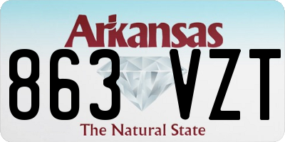 AR license plate 863VZT