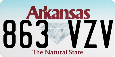 AR license plate 863VZV