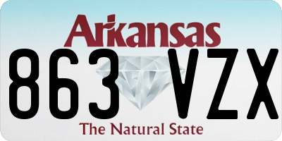 AR license plate 863VZX