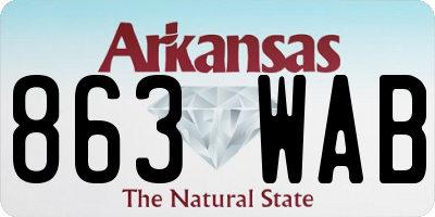 AR license plate 863WAB