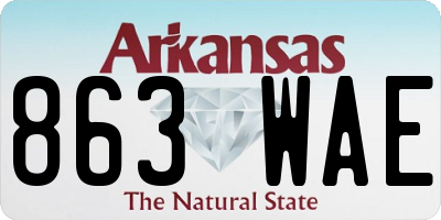 AR license plate 863WAE
