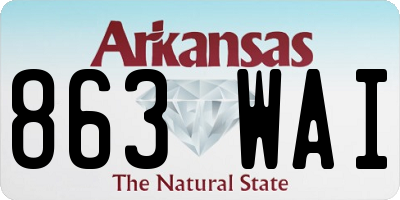AR license plate 863WAI