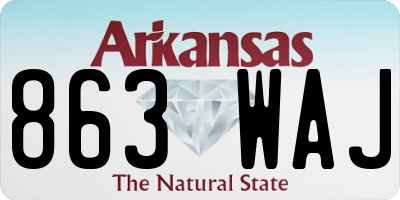 AR license plate 863WAJ