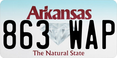 AR license plate 863WAP