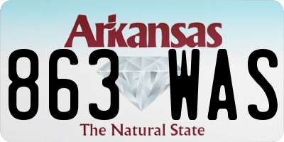AR license plate 863WAS