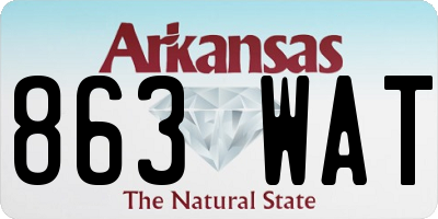 AR license plate 863WAT