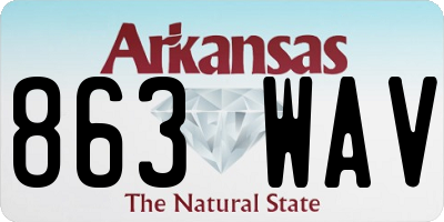 AR license plate 863WAV