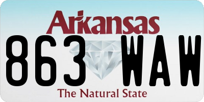 AR license plate 863WAW