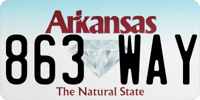 AR license plate 863WAY