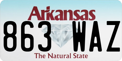 AR license plate 863WAZ