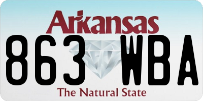 AR license plate 863WBA