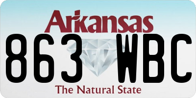 AR license plate 863WBC