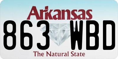 AR license plate 863WBD