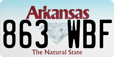 AR license plate 863WBF