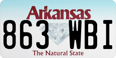 AR license plate 863WBI