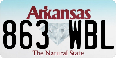 AR license plate 863WBL