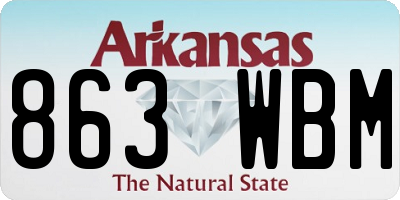 AR license plate 863WBM