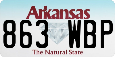 AR license plate 863WBP