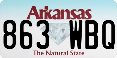 AR license plate 863WBQ