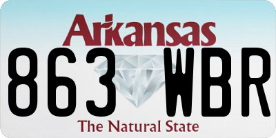 AR license plate 863WBR
