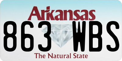 AR license plate 863WBS