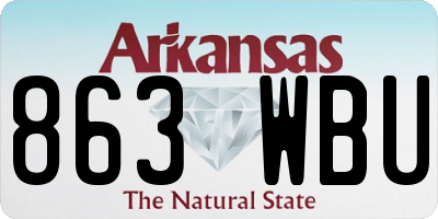 AR license plate 863WBU