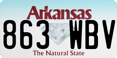 AR license plate 863WBV