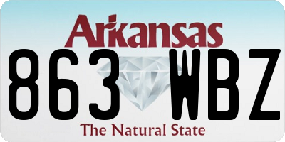 AR license plate 863WBZ