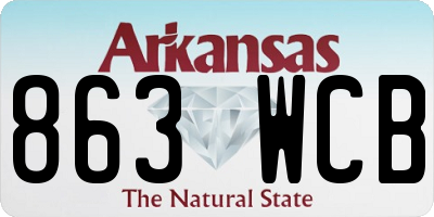 AR license plate 863WCB