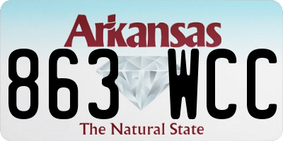 AR license plate 863WCC