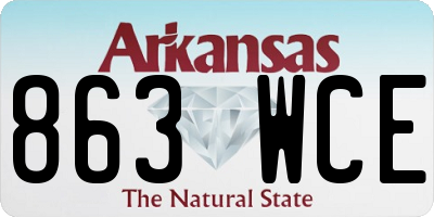 AR license plate 863WCE