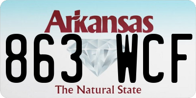 AR license plate 863WCF