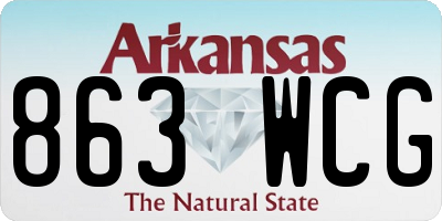 AR license plate 863WCG