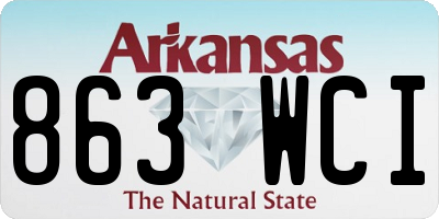 AR license plate 863WCI