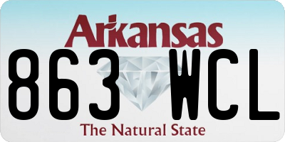 AR license plate 863WCL