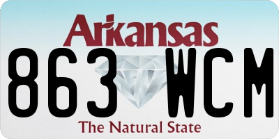 AR license plate 863WCM