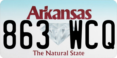 AR license plate 863WCQ